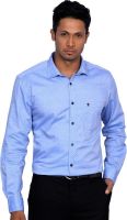 D'INDIAN CLUB Men's Printed Formal Light Blue Shirt