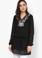 Entropy Black Kurta