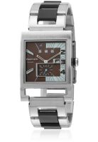 Fastrack NE1478SM02 Silver/Brown Analog Watch