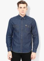 Flying Machine Blue Slim Fit Denim Shirt