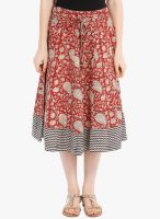 Folklore Rust Flared Skirt