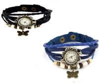 H.P.D Butterfly Combo Bracelet Look Analog Watch - For Girls, Women