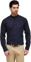 Hancock Men's Printed Formal Blue Shirt