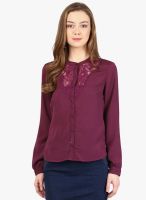 Harpa Wine Embroidered Shirt