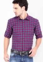 Highlander Checks Blue Casual Shirt