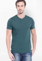 Highlander Green Solid Henley TShirt