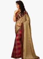 Inddus Golden Embroidered Saree