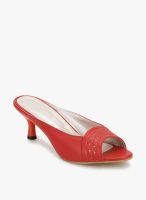 J Collection Red Peep Toes