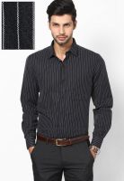 John Players Black Slim Fit Formal Shirt