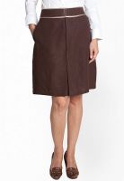 Kaaryah Brown Flared Skirt