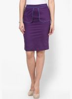 Kaaryah Purple Pencil Skirt