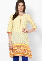 Karigari Lemon Printed Kurtis