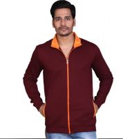 LUCfashion Full Sleeve Self Design Men's 100% Cotton Fleece Jacket