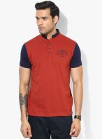Locomotive Red Solid Polo T-Shirt