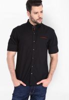 Locomotive Solid Black Casual Shirt