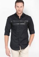 Locomotive Solid Black Casual Shirt