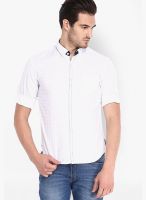 Locomotive Solid White Casual Shirt