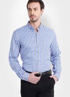 Mark Taylor Blue Check Slim Fit Formal Shirt