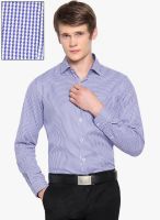 Mark Taylor Blue Checks Slim Fit Formal Shirt