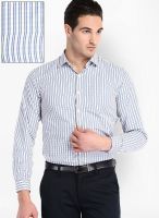 Mark Taylor Striped Yellow Formal Shirt