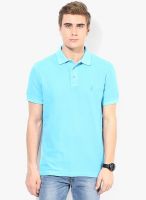 Nautica Blue Solid Polo T-Shirt