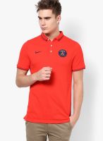 Nike Red Solid Polo T-Shirts