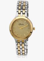 Olvin Quartz 1676 Tt02 Gold/White Analog Watch