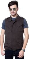 People Sleeveless Solid Men's Jacket