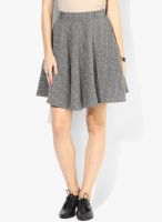 Raindrops Grey Flared Skirt