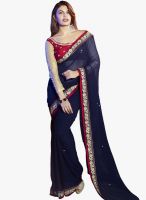 Roop Kashish Blue Color Embroidered Saree
