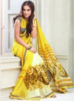 Roop Kashish Yellow Printed Saree