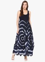 Rose Vanessa Black Colored Printed Maxi Dress