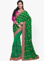 Saree Swarg Green Embellished Saree