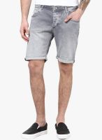 Selected Grey Solid Shorts