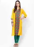 Shree Yellow Printed Kurta