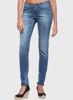 Sisley Blue Solid Jeans