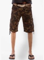 Sports 52 Wear Printed Brown Shorts