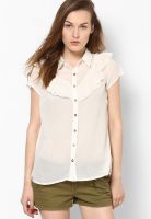 Stilestreet White Solid Shirt