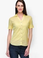 Stilestreet Yellow Solid Shirt