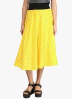 The Vanca Yellow Flared Skirt