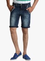 Vintage Solid Blue Shorts