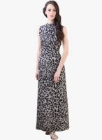 Vvine Black Colored Printed Maxi Dress