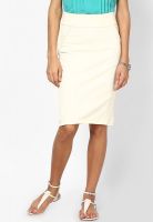 AND Cream Pencil Skirt