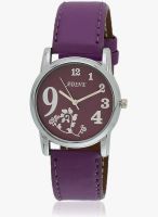 Adine Ad-1233 Purple /Blue Analog Watch
