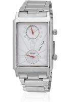 Adine Ad-6005 Silver/White Analog Watch