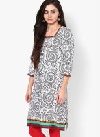 Alma White Printed Kurtis