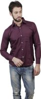 Alnik Men's Solid Formal Purple Shirt