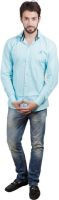 Alnik Men's Solid Formal Light Blue Shirt