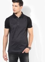 Arrow New York Dark Grey Solid Polo T-Shirts