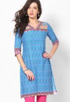 Aurelia Blue Printed Kurtis